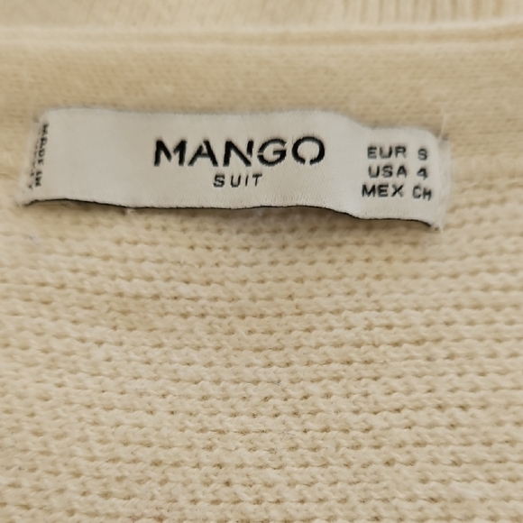 Mango Womens Small Oversized Cream Chunky Sweater - Picture 3 of 3